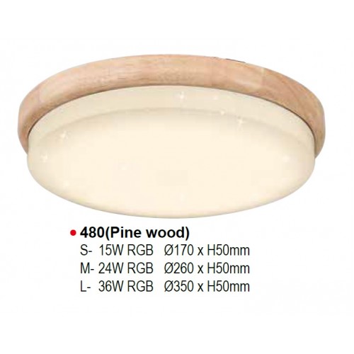 480 PINE WOOD LED CELIING LAMP