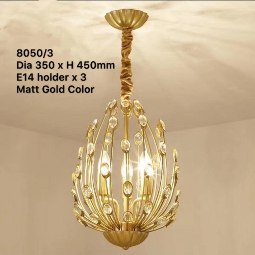 8050-3 gold chandelier