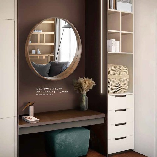 GLOREX GLC 4001 RUBBER WOOD FRAME MIRROR