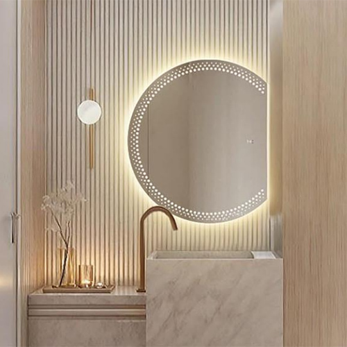 GLOREX GLCSCM6070NIS-HSLED SEMI-CIRCLE SHAPE LED MIRROR