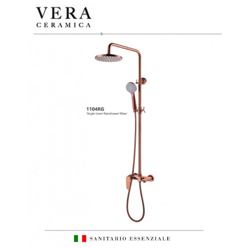 VERA 1104 ROSEGOLD RAINSHOWER SET