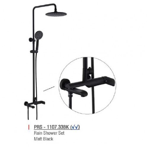 ZAFFIRO PRS-1107.33BK RAINSHOWER SET