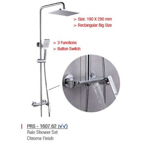 ZAFFIRO PRS-1607.62 RAINSHOWER SET