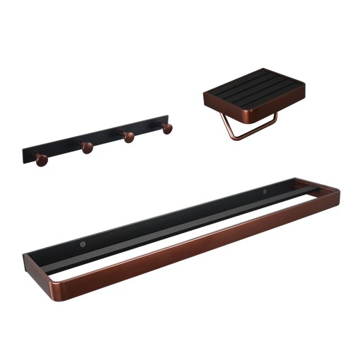 Rubine 3 in 1 accessories black and rose hold BO 3100-3 bk rg