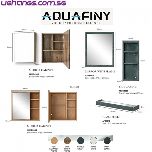 AQUAFINY MIRROR CABINET & ACCESORIES