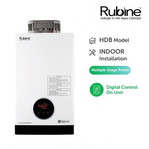 RUBINE BENE 10FE GAS WATER HEATER - HDB MODEL